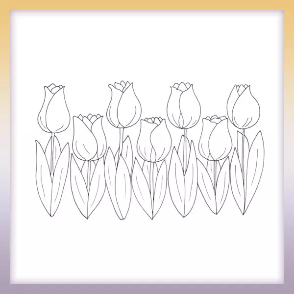 Tulips - Online coloring page