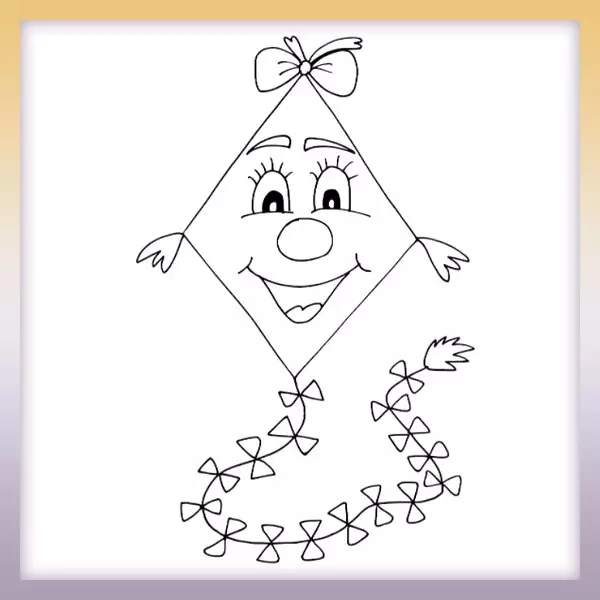 Kite - Online coloring page