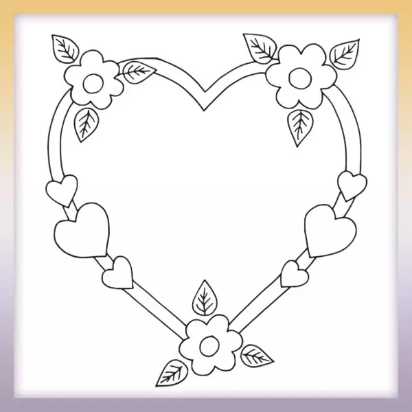 Valentine's heart - Online coloring page