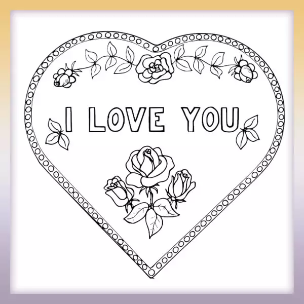 Valentine's heart - Online coloring page