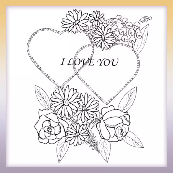 Valentine's greeting - Online coloring page