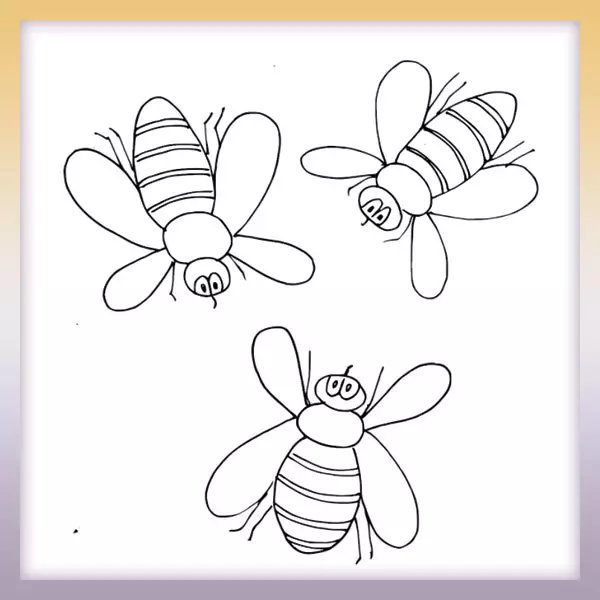 Bees - Online coloring page