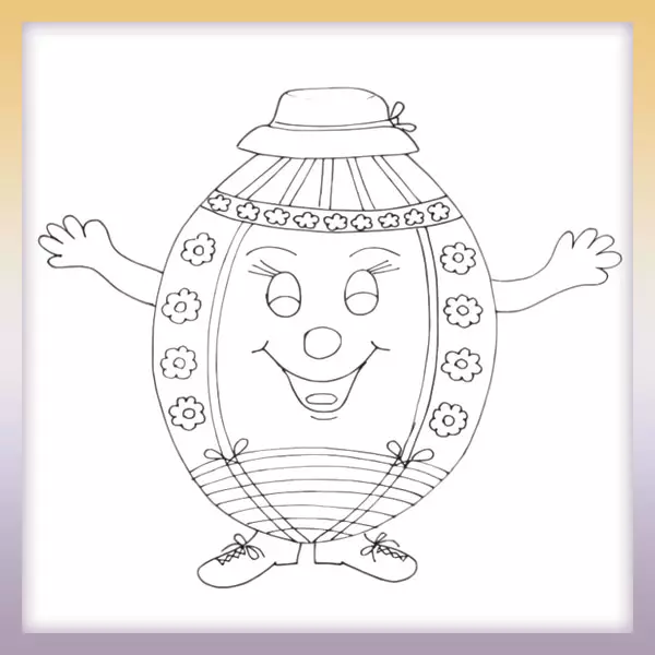 Easter egg - Online coloring page