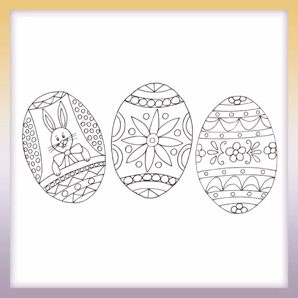 Easter eggs - Online coloring page