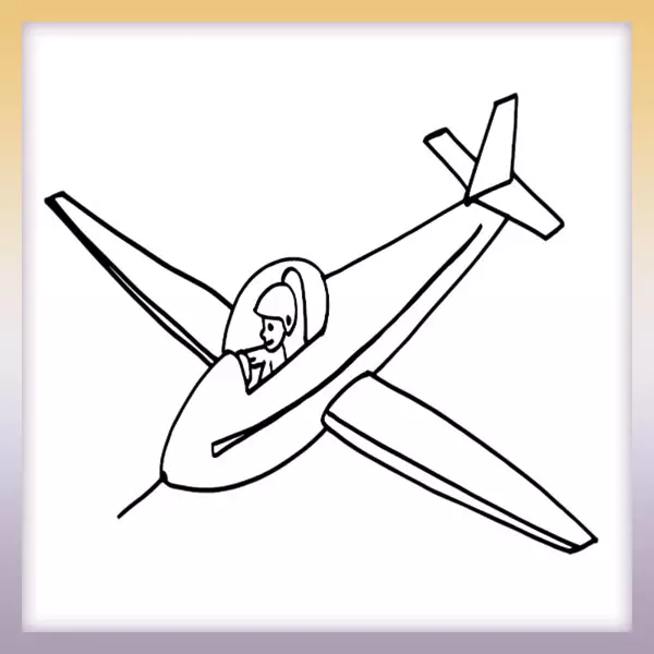 Glider - Online coloring page