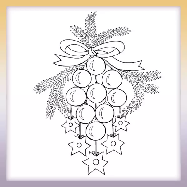 Christmas decoration - Online coloring page