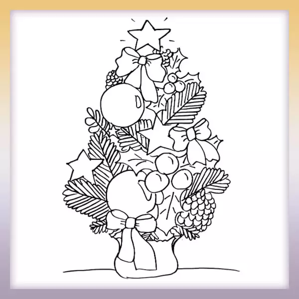 Christmas vase - Online coloring page