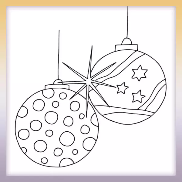 Christmas decorations - Online coloring page