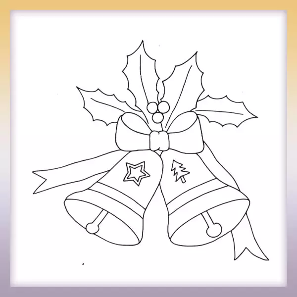 Christmas bells - Online coloring page