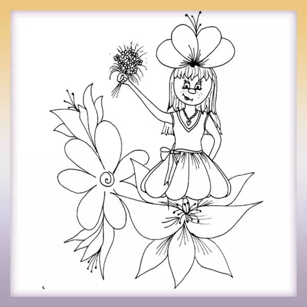 Fairy Amalka - Online coloring page