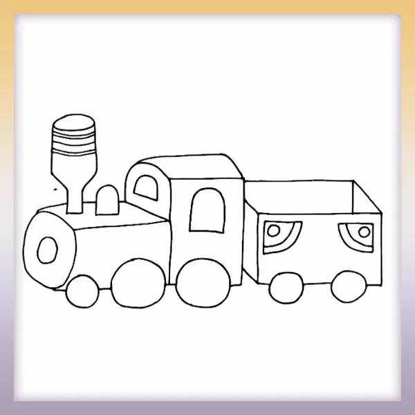 Train - Online coloring page