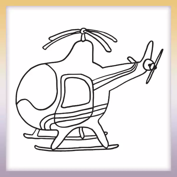 Helicopter - Online coloring page