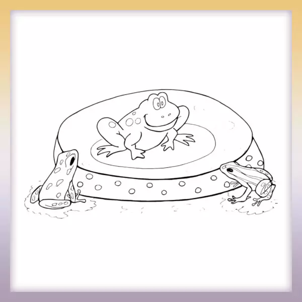 Frogs - Online coloring page