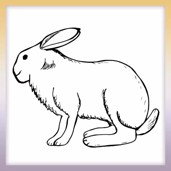 Hare - Online coloring page