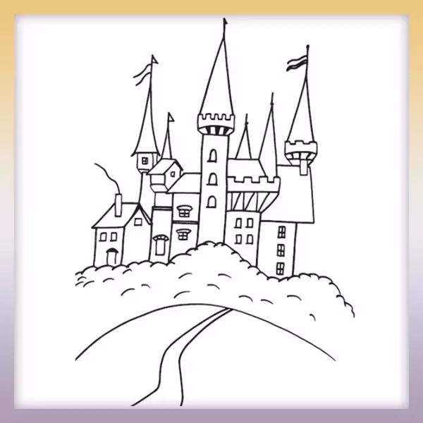 Castle - Online coloring page
