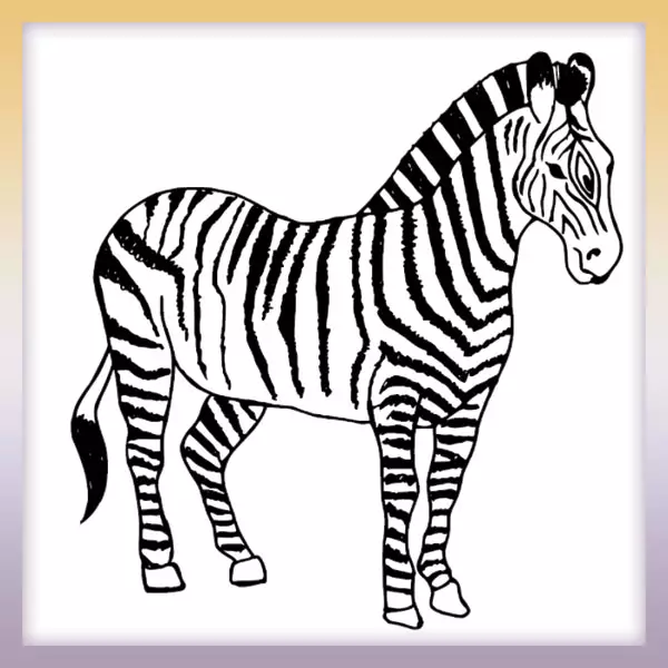 Zebra - Online coloring page
