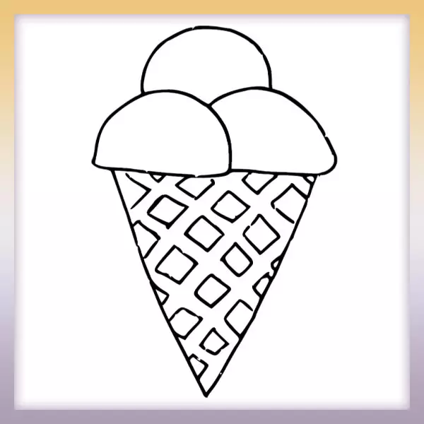 Ice cream - Online coloring page