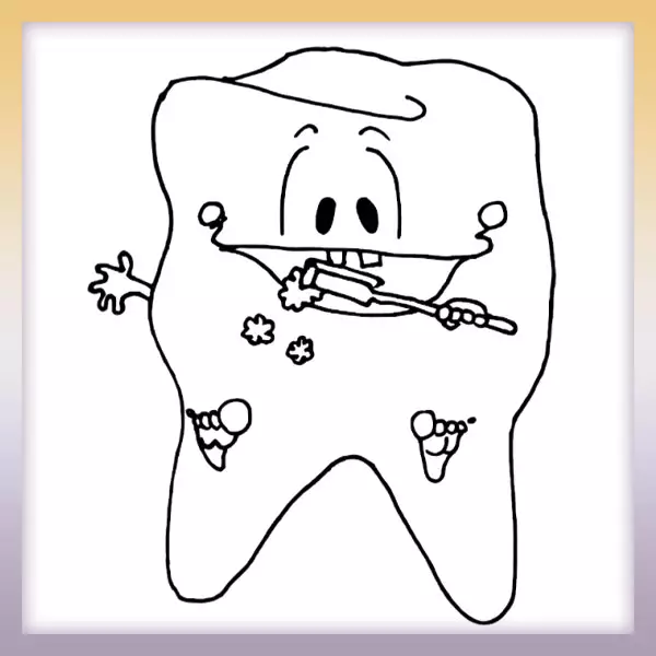 Tooth - Online coloring page